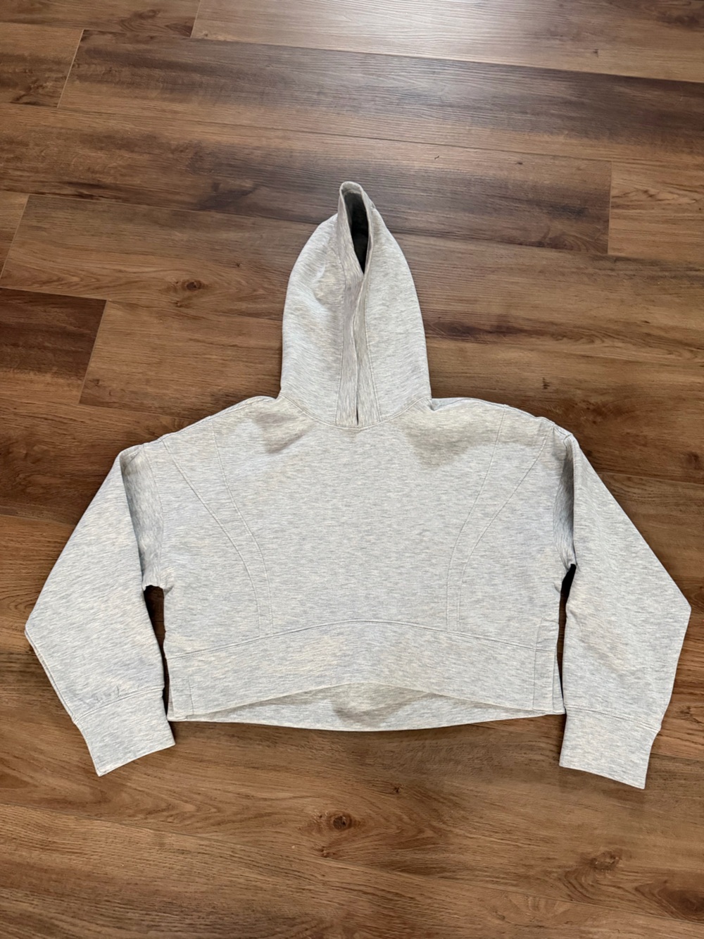 Abercrombie YPB Light Gray Cropped Hoodie